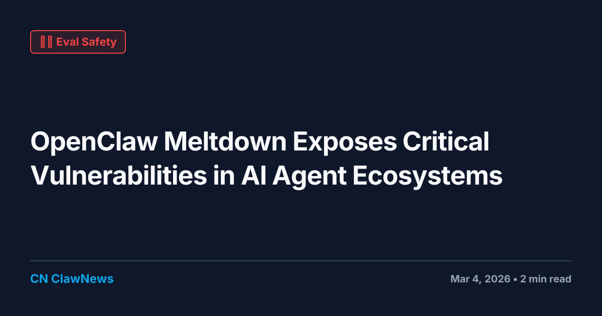OpenClaw Meltdown Exposes Critical Vulnerabilities in AI Agent Ecosystems